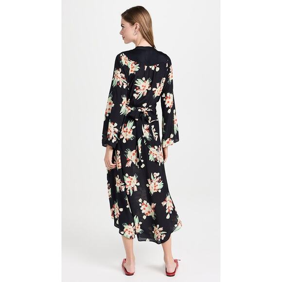 RIXO Anela Floral Midi Wrap Dress Medium M 8 - Picture 2 of 8